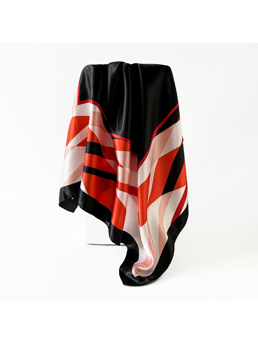Scarvii - Colorblock Geometric Pattern Square Scarf