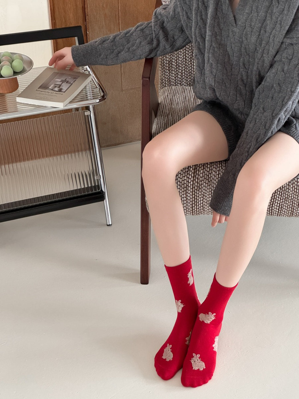 Rufia - Cute Rabbit Pattern Crew Socks product image 8