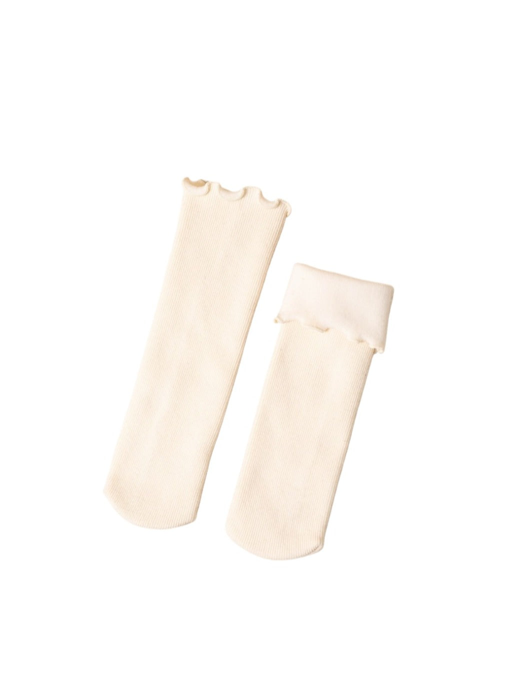 Rufia – Ruffled Plush Lined Winter Socks