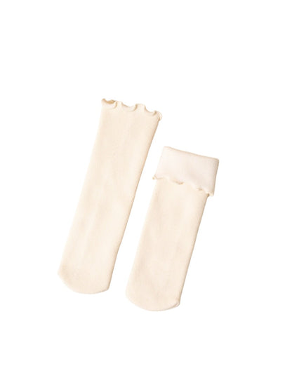 Rufia – Ruffled Plush Lined Winter Socks