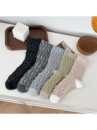 Rufia - Vintage Raised Dot Jacquard Crew Socks