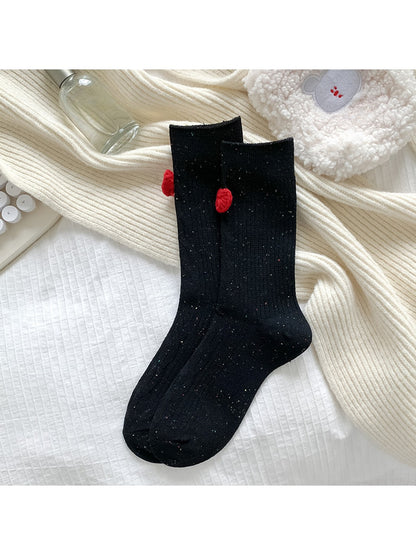 Rufia - Speckled Heart Accent Crew Socks