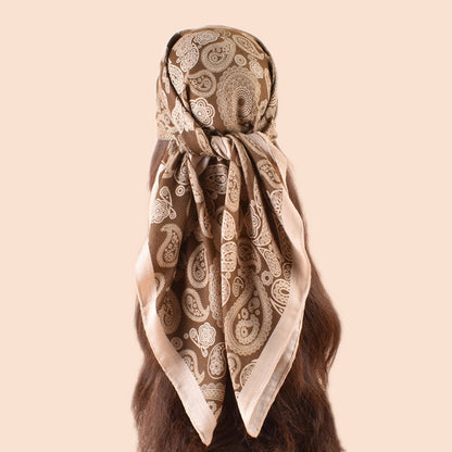 Scarvii - Classic Vintage Paisley Square Scarf - 35inch