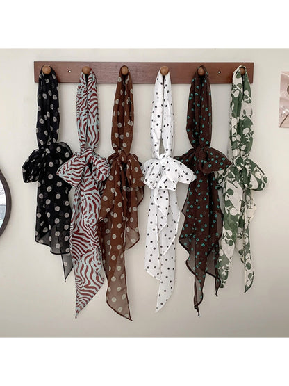 Scarvii - Vintage Classic Spot Print Long Scarf Headband
