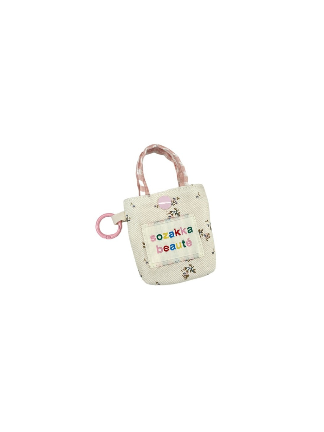 Cosbai - Floral Patchwork Mini Earphone Pouch & Coin Purse