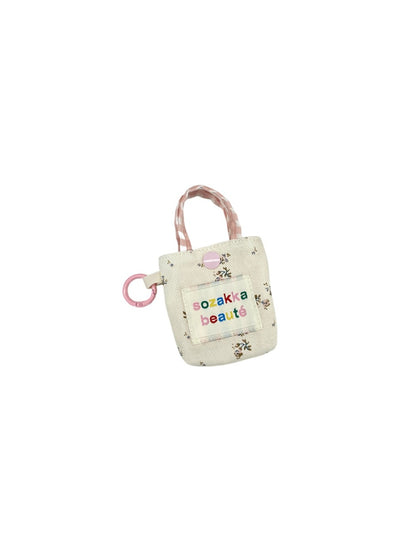 Cosbai - Floral Patchwork Mini Earphone Pouch & Coin Purse