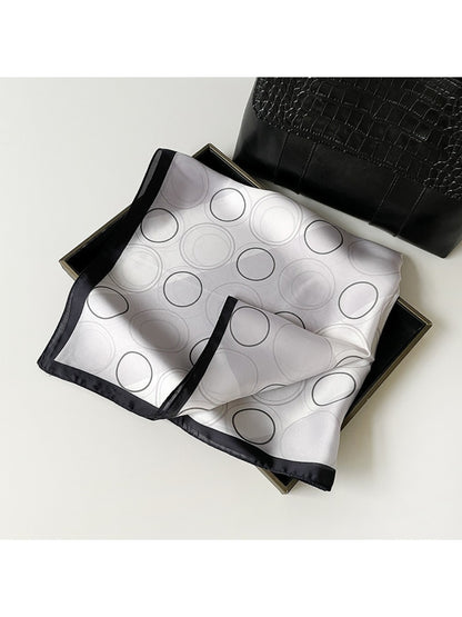 Scarvii - Minimal Circle Print Square Scarf