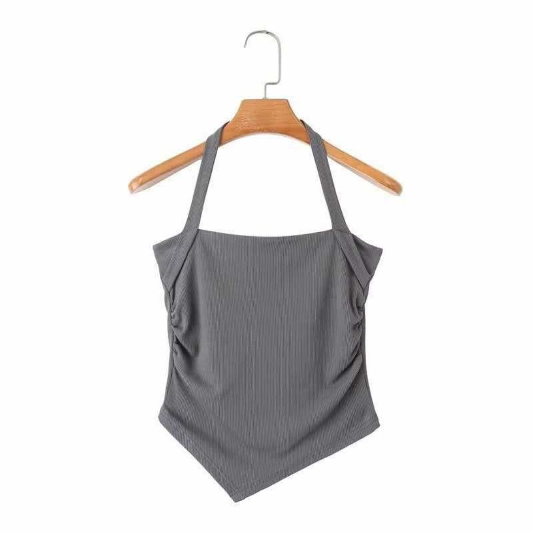 Vesty - Solid Knit Halter Top - Bacis & Sexy