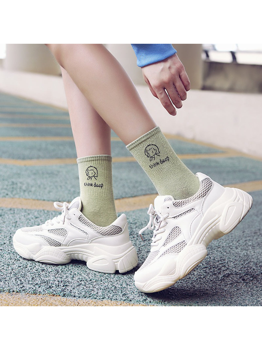 Rufia - Mood Words Embroidered Crew Socks product image 3