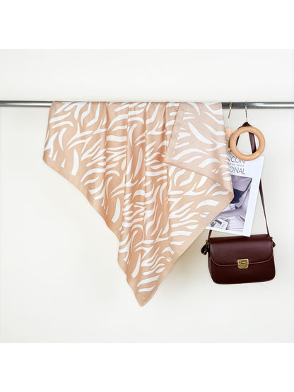 Scarvii - Retro Zebra Print Fashion Square Scarf