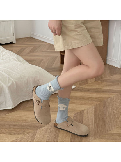 Rufia - Sweet Puppy Detail Ribbed Crew Socks product image 3