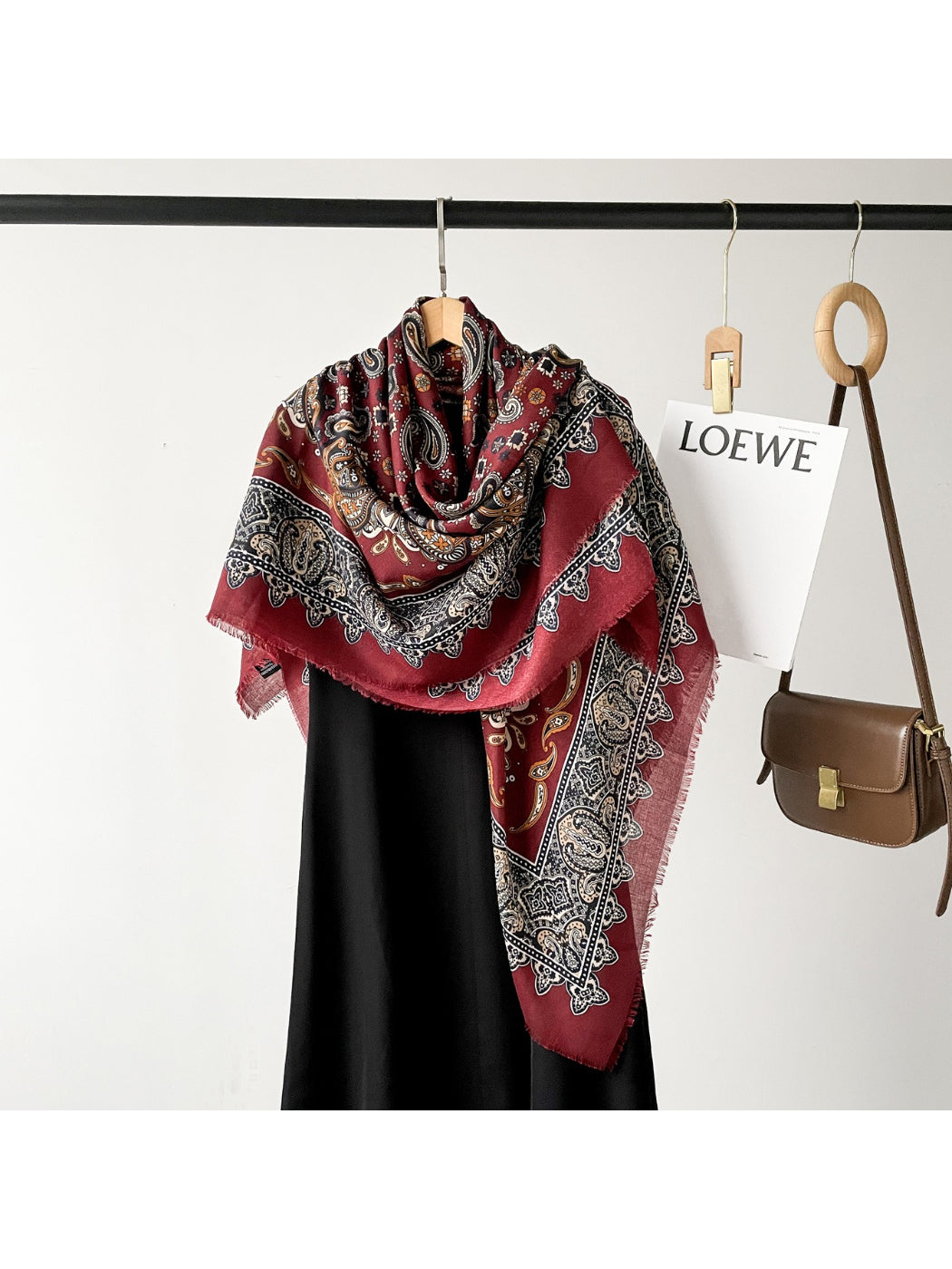 Scarvii - Vintage Paisley Border Square Scarf