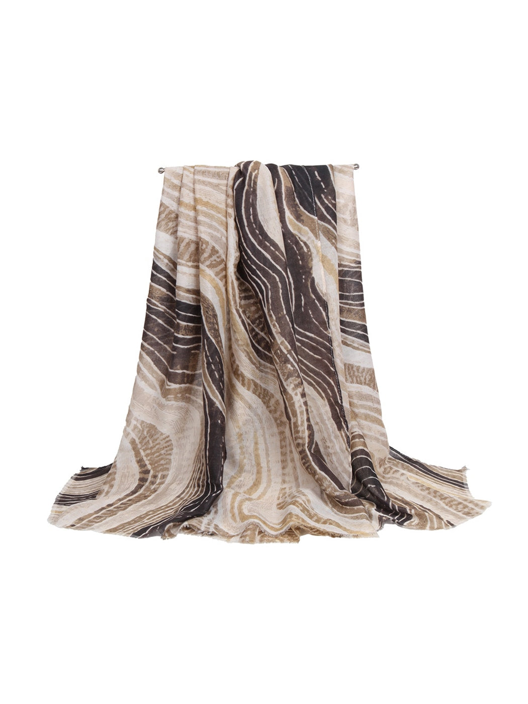Scarvii - Striped Ripple Pattern Fashion Scarf