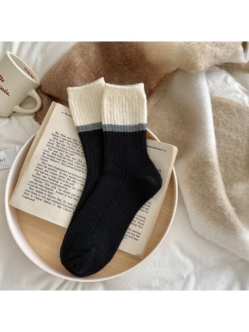 Rufia - Classic Colorblock Stripe Crew Socks