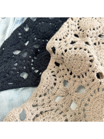 Scarvii - Vintage Openwork Design Triangle Bandana