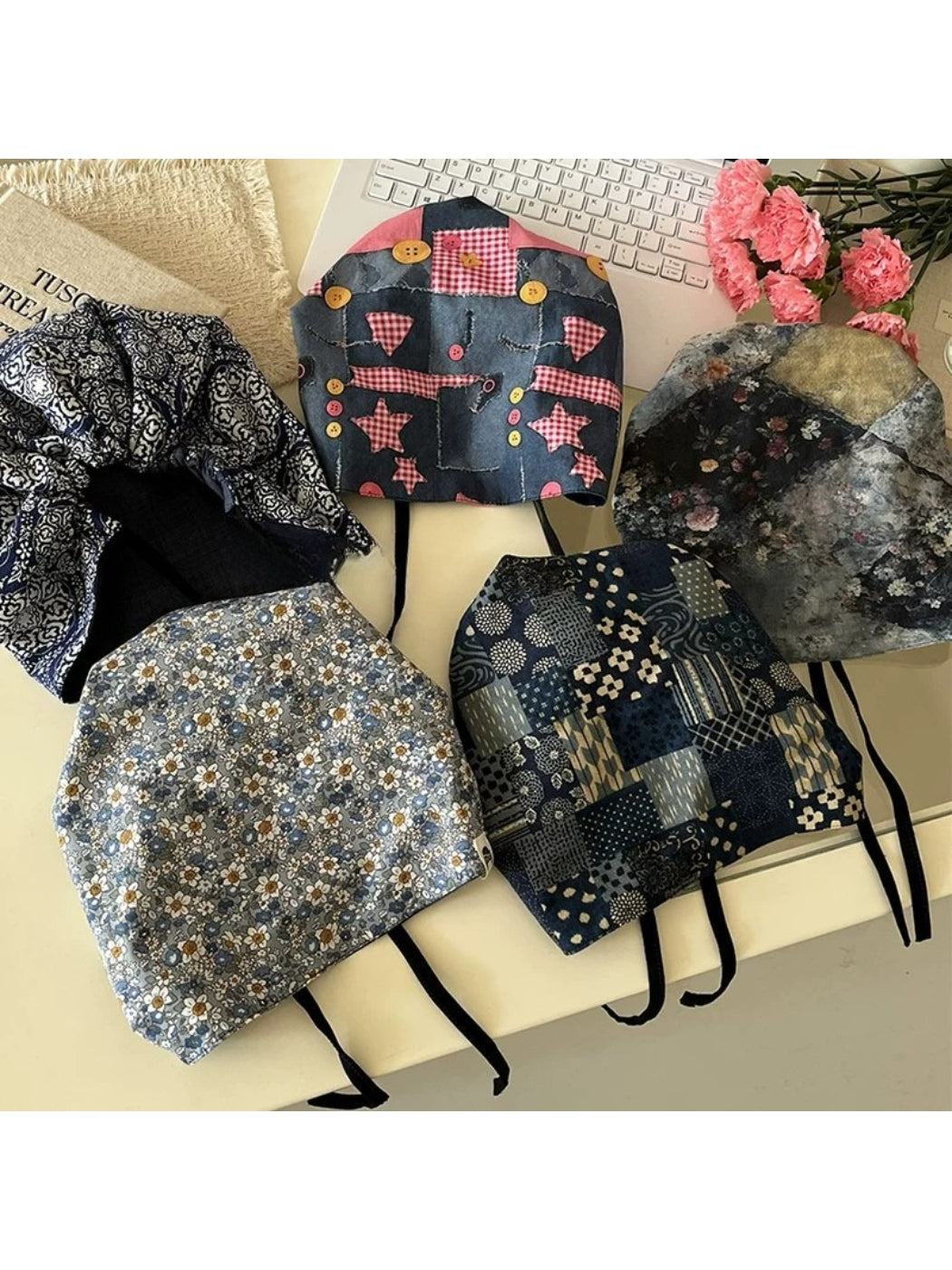 Haila Patchwork Print Bonnet Hat product image
