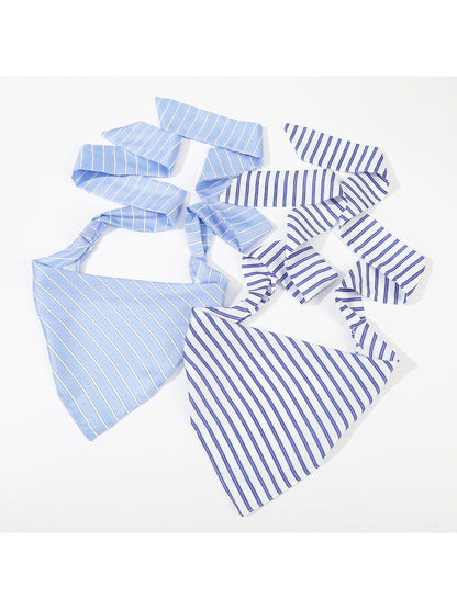Scarvii Casual Stripe Long Tie Head Scarf