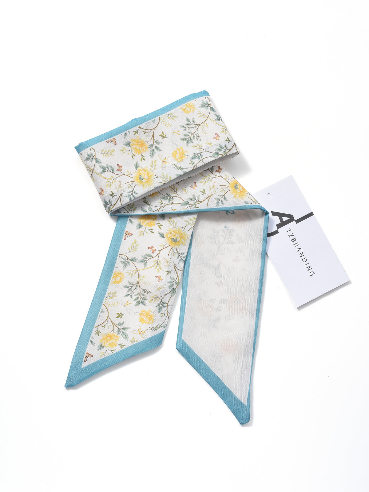 Scarvii - Soft Floral Skinny Scarf