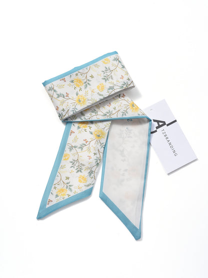 Scarvii - Soft Floral Skinny Scarf