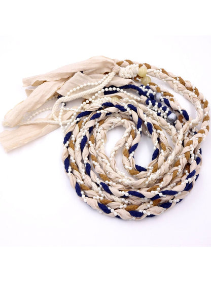 Beco - Boho Inspired Braided Colorblock Belt