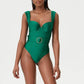 Secy - Green Sexy One-Piece Swimsuit Set