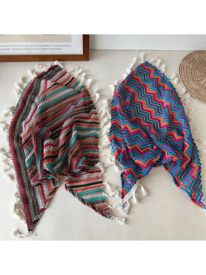 Scarvii - Multicolor Zigzag Triangle Headband
