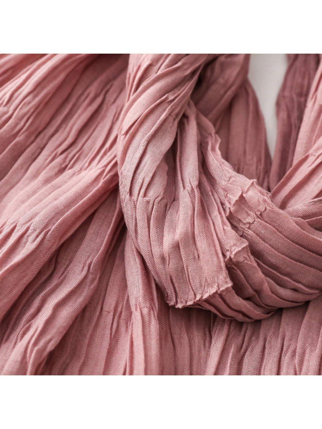 Scarvii - Textured Pleated Finish Long Scarf