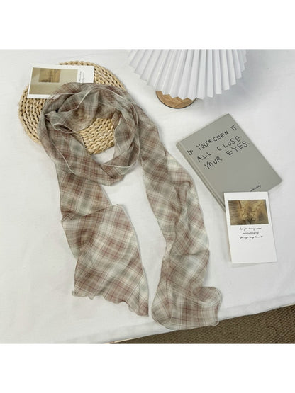 Scarvii - Simple Checked Decorative Scarf