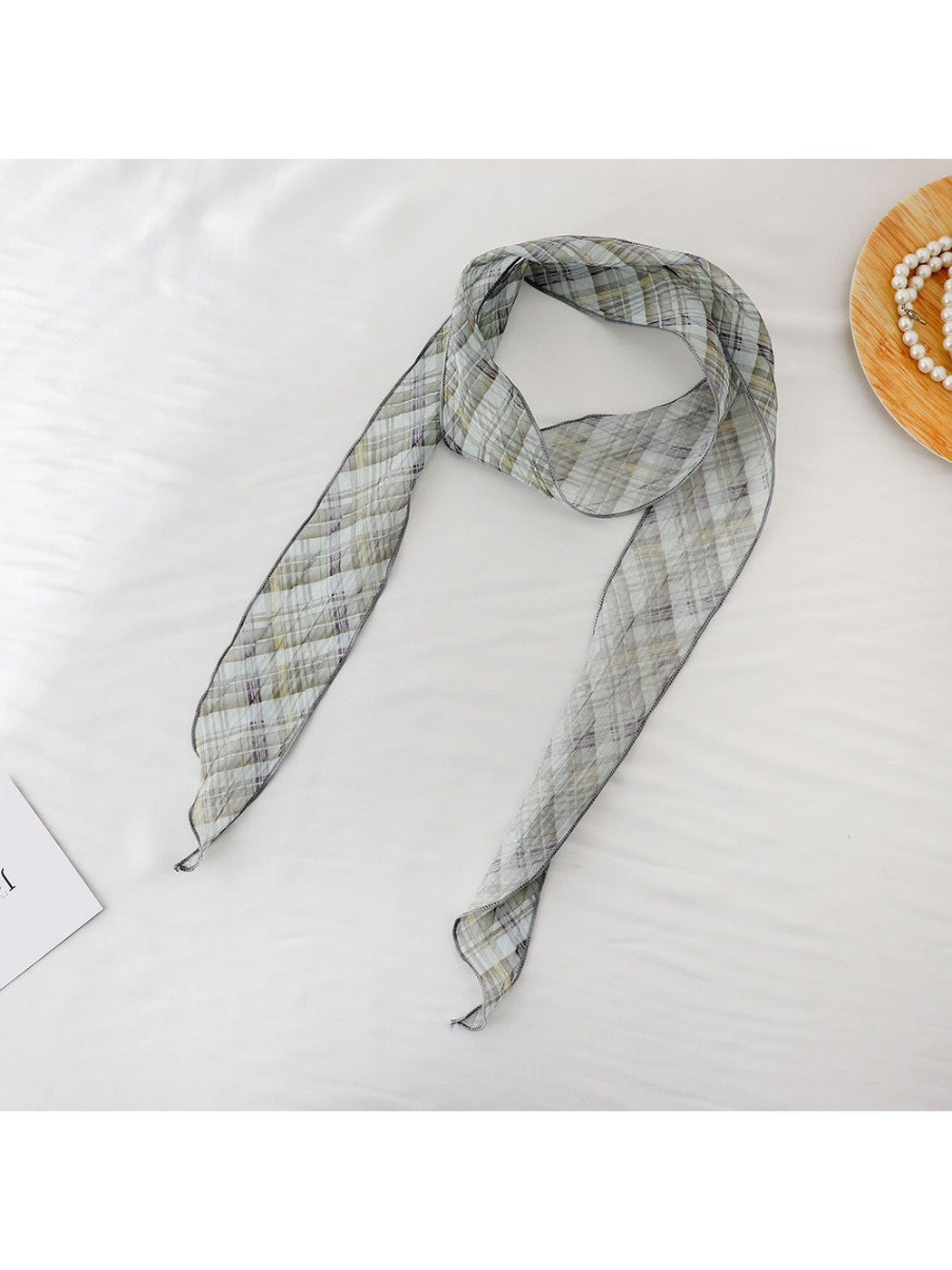 Scarvii - Floral Long Narrow Ribbon Scarf