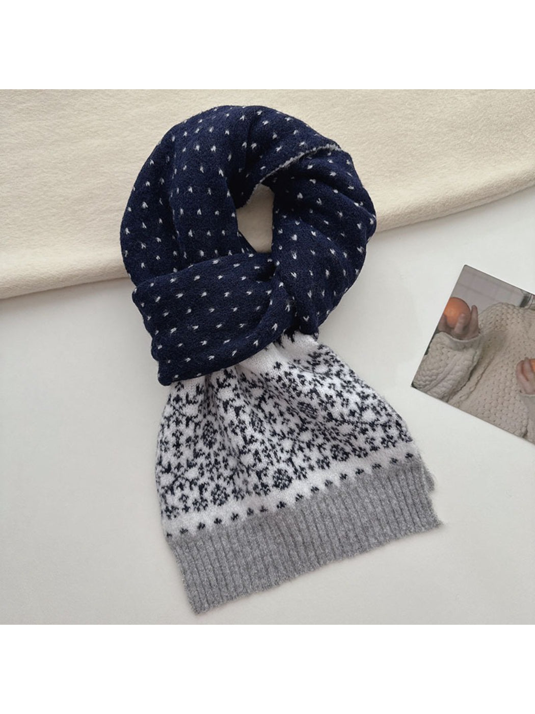 Scarvii - Fair Isle Knit Long Scarf