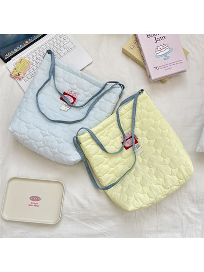 Cosbai - Quilted Plaid Shoulder Crossbody Bag
