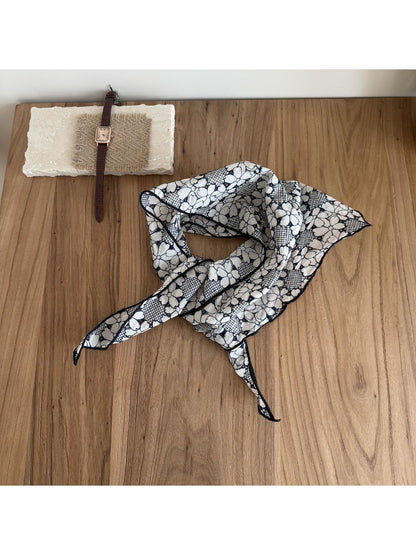 Scarvii - Decorative Floral Triangle Bandana Scarf