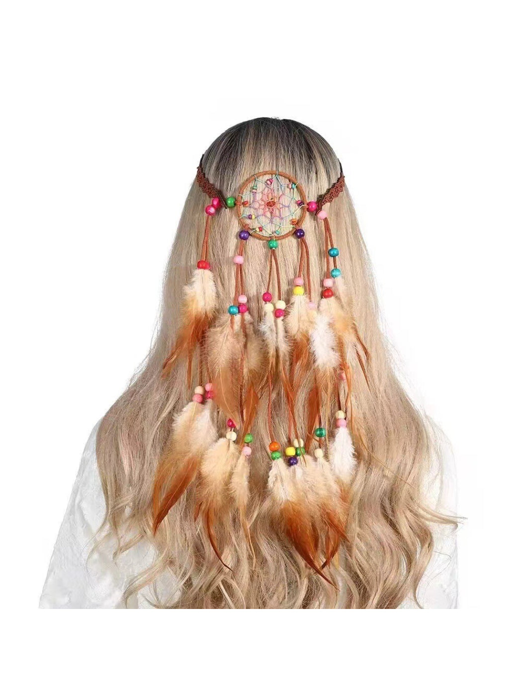 Hairish - Colorful Feather Tassel Hair Headpiece