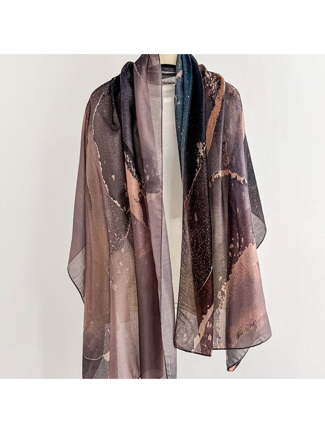 Scarvii - Retro Wave Print Summer Wrap Scarf