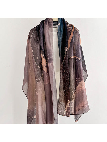 Scarvii - Retro Wave Print Summer Wrap Scarf