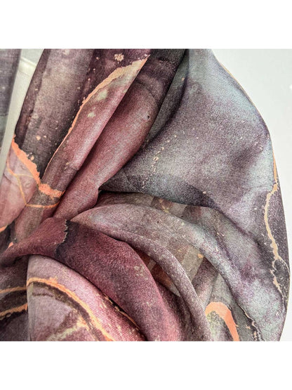 Scarvii - Simple Plant Print Fashion Summer Wrap Scarf