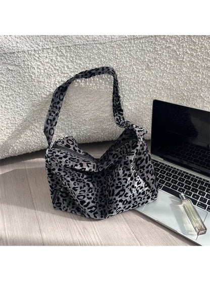 Cosbai - Leopard Slouchy Shoulder Tote
