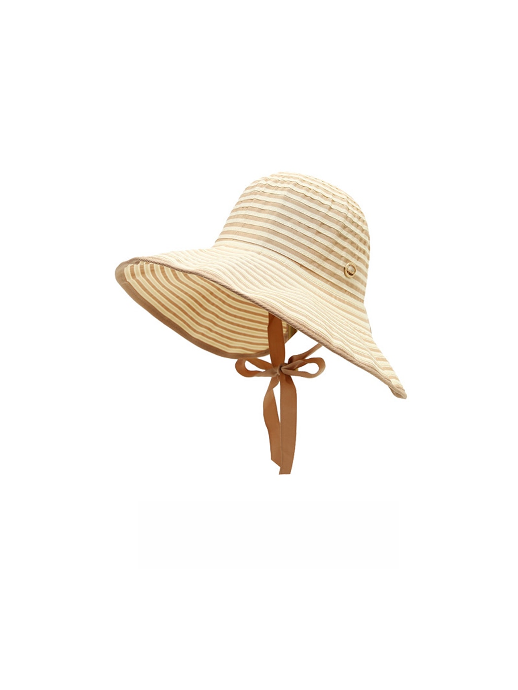 Haila - Wide Brim Striped Bucket Hat