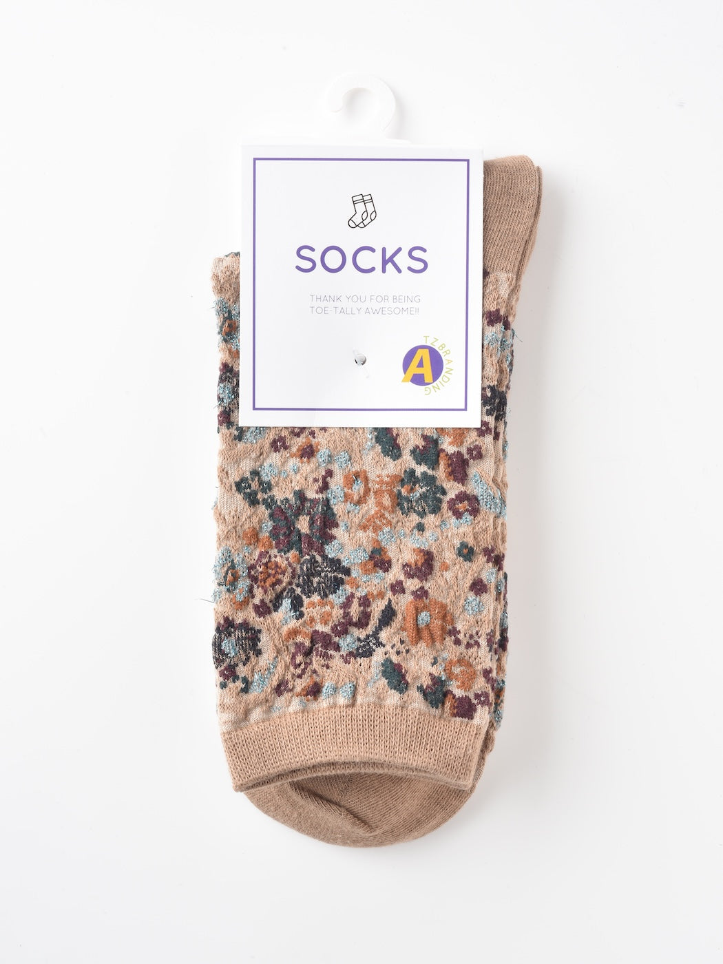 Rufia - 3D Floral Pattern Spring Autumn Mid-Calf Socks