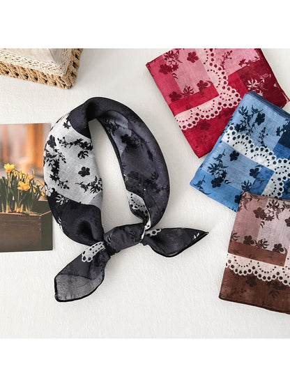 Scarvii - Patterned Patchwork Style Square Scarf
