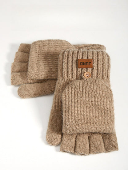 Gloving - Thickened Convertible Fingerless Gloves with Mitten Flaps