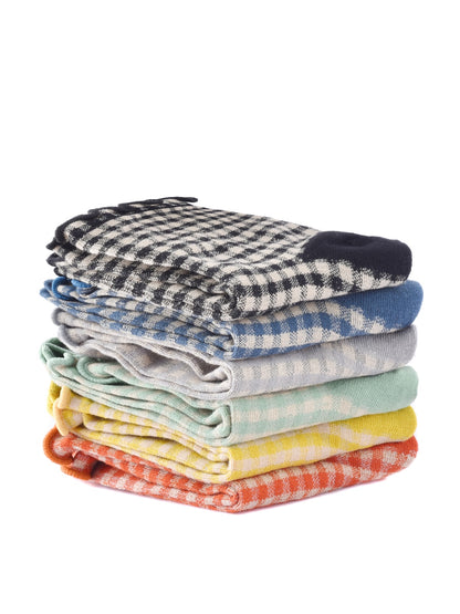 Rufia - Colorful Check Pattern Lace Socks