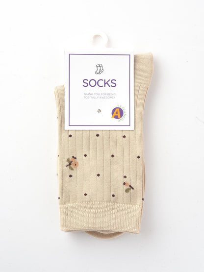 Rufia - Retro Floral Mid-calf Socks