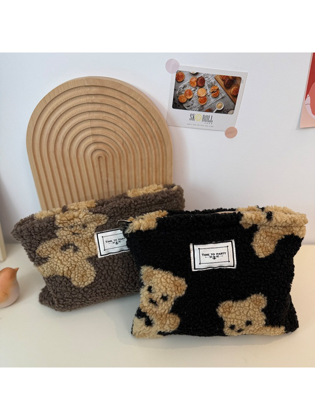 Cosbai - Cozy Teddy Zip Pouch