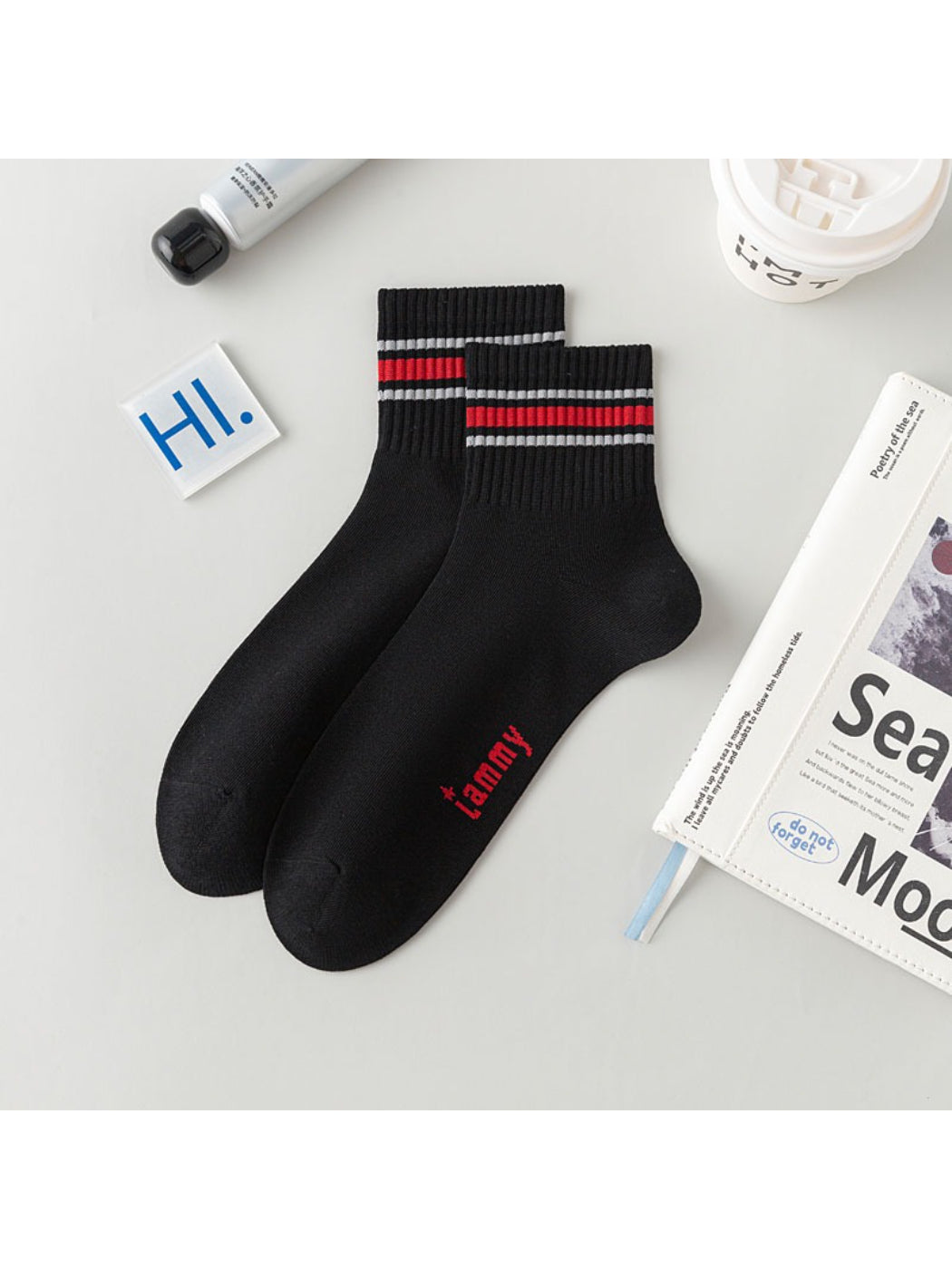 Rufia - Ribbed Stripe Ankle Socks product image 5
