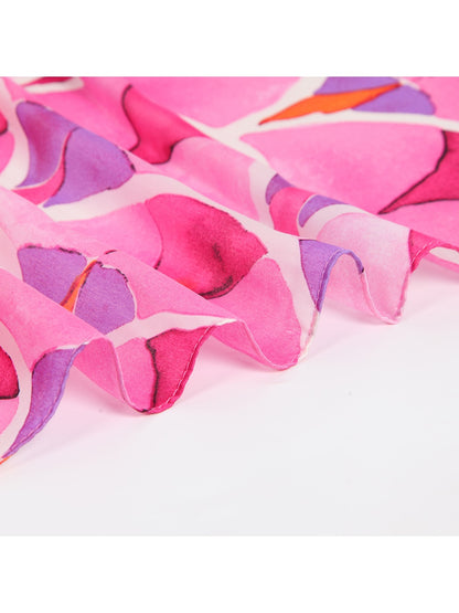 Scarvii - Watercolor Ginkgo Leaf Print Fashion Scarf