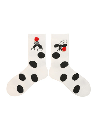 Rufia - Playful Cartoon Character Sports Ankle Socks
