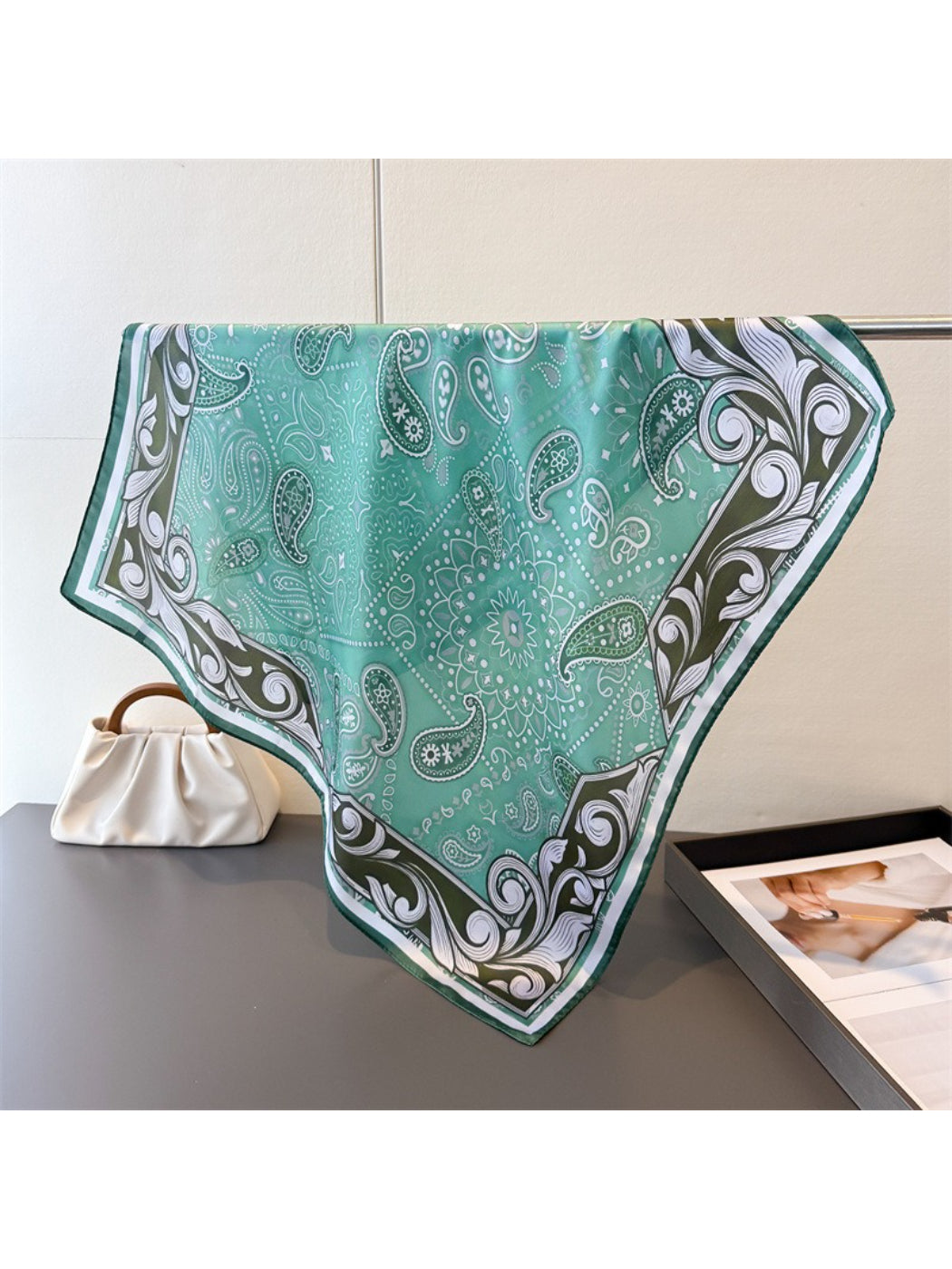 Scarvii - Bold Paisley Border Scarf