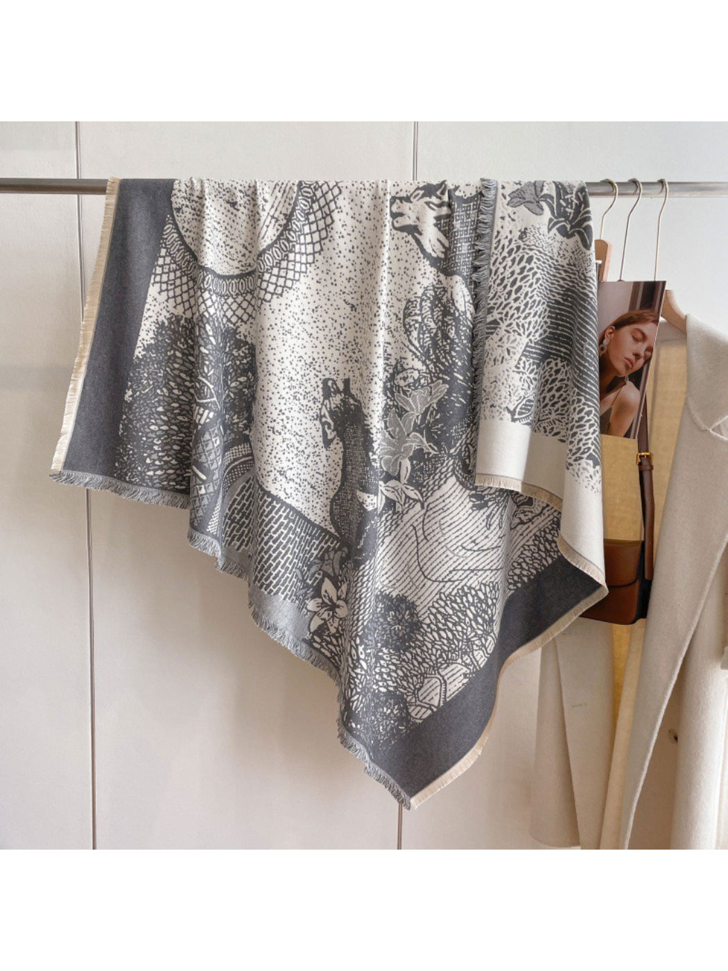 Scarvii - Botanical Scene Reversible Scarf