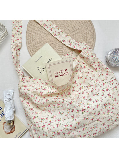 Cosbai - Small Floral Print Tote Bag